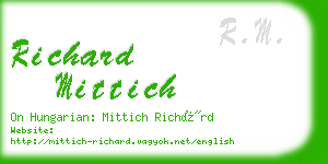 richard mittich business card